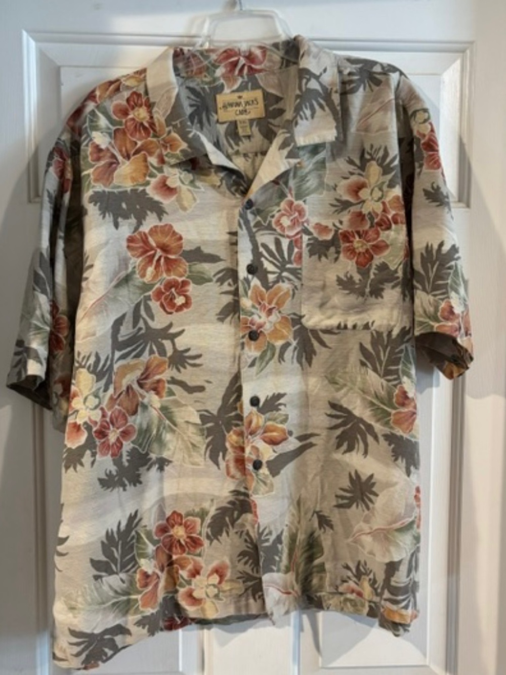 Havana Jacks Cafe Mens Hawaiian shirt-XXL- 100% silk